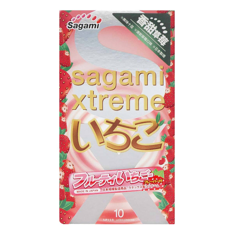日本 Sagami Xtreme 相模究極 香甜草莓 10 片裝 乳膠安全套